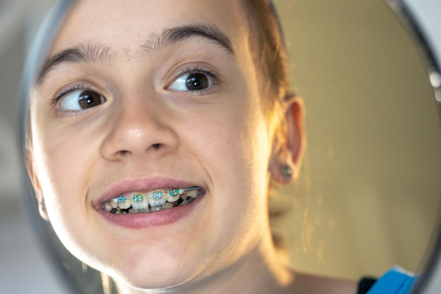 kid with braces